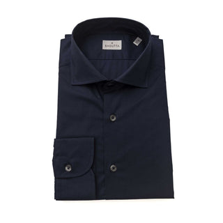 Bagutta Blue Cotton Men's Slim Shirt