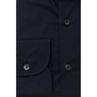 Bagutta Blue Cotton Men's Slim Shirt