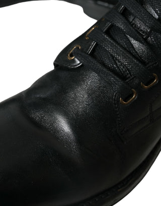 Dolce &amp; Gabbana Elegant Black Horse Leather Ankle Boots