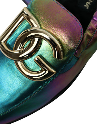 Dolce &amp; Gabbana Elegant Iridescent Loafers for Gents