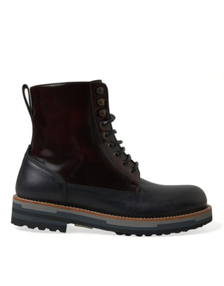 Dolce &amp; Gabbana Elegant Bi-Color Leather Boots