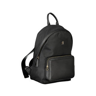 Tommy Hilfiger Black Polyester Women Backpack