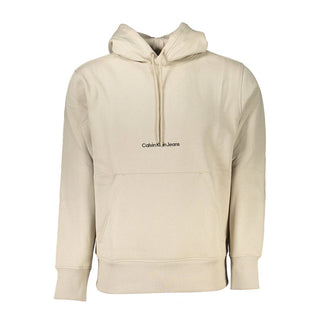 Calvin Klein Beige Fleece-Lined Hoodie - Timeless Comfort