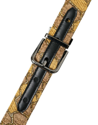 Dolce &amp; Gabbana Elegant Gold Leather Belt