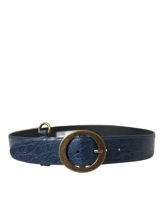 Dolce &amp; Gabbana Elegant Italian Leather Belt with Metal Buckle