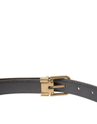 Dolce &amp; Gabbana Metallic Gold Leather Belt - Timeless Elegance