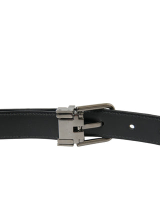 Dolce &amp; Gabbana Elegant Leather Belt with Metal Buckle