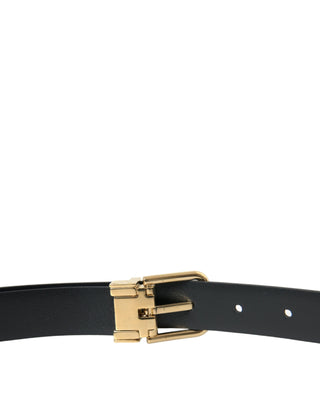 Dolce &amp; Gabbana Elegant Blue Calf Leather Belt