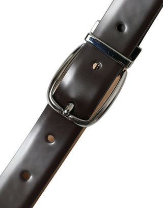 Dolce &amp; Gabbana Elegant Leather Belt with Eye-Catching Buckle