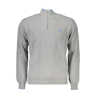 Harmont & Blaine Elegant Half-Zip Sweater with Contrast Details