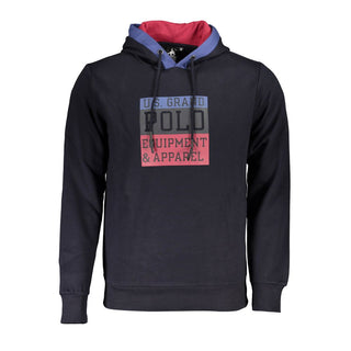 US Grand Polo Classic Blue Contrast Hooded Sweatshirt