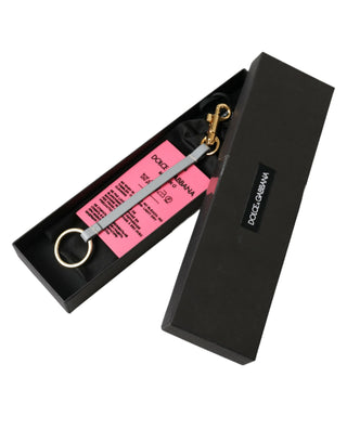 Dolce & Gabbana Chic Trifold Gold & Pink Key Holder Case