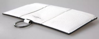 Dolce &amp; Gabbana Elegant White Leather Crossbody Cardholder