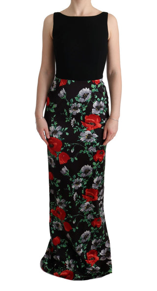 Dolce &amp; Gabbana Elegant Floral Sheath Gown