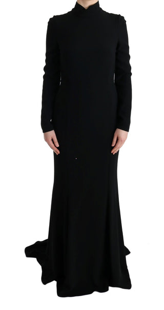 Dolce &amp; Gabbana Elegant Full Length Sheath Gown in Black