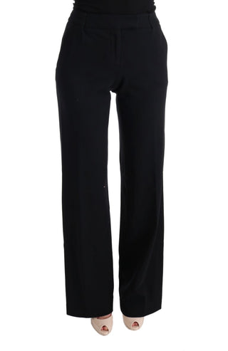 Ermanno Scervino Chic Black Bootcut Formal Pants