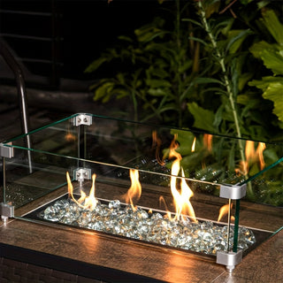 Amana Hair 1" Fire Glass Stones for Gas Fire Pits and Fireplaces - High Gloss, Indoor/Outdoor Safe, Perfect for Arrangements and Tables 