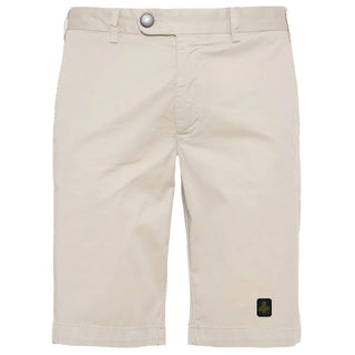 Refrigiwear Elegant Beige Bermuda Shorts with Logo Patch