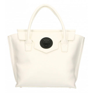 Plein Sport Elegant White Handbag With Magnetic Closure