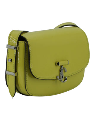 Jimmy Choo Lime Yellow Leather Small Shoulder Bag