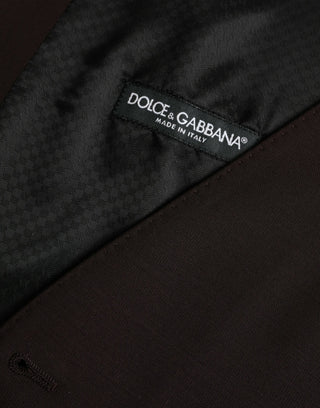 Dolce & Gabbana Brown Wool Waistcoat Dress Formal Vest