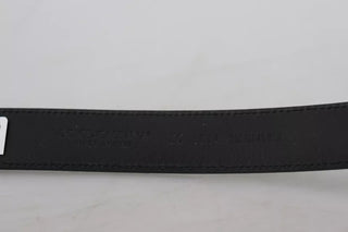 Dolce &amp; Gabbana Green Calf Leather Silver Tone Metal Buckle Belt