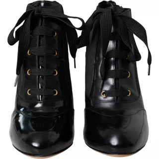 Dolce &amp; Gabbana Black Jersey Stretch Ankle Boots Shoes