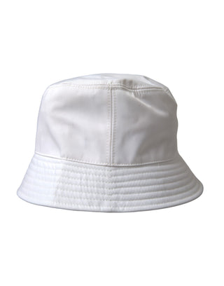 Dolce &amp; Gabbana White Cotton Cap Bucket Capello Hat Men