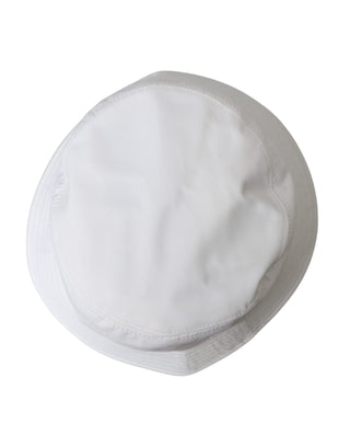 Dolce &amp; Gabbana White Cotton Cap Bucket Capello Hat Men