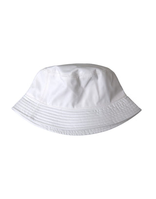 Dolce &amp; Gabbana White Cotton Cap Bucket Capello Hat Men