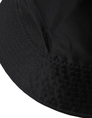 Dolce &amp; Gabbana Black Wide Brim Cap Bucket Hat Men