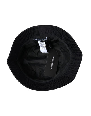 Dolce &amp; Gabbana Black Wide Brim Cap Bucket Hat Men