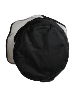 Dolce &amp; Gabbana Black Polyester Plastic Bucket Hat Men