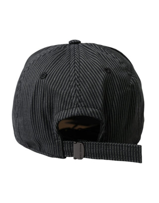 Dolce &amp; Gabbana Black Cotton Embellished Baseball Hat Men