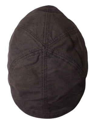 Dolce &amp; Gabbana Brown Nylon Cloth Newsboy Hat Men