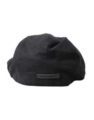 Dolce &amp; Gabbana Gray Cotton Cloth Newsboy Hat Men