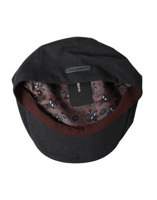 Dolce &amp; Gabbana Gray Cotton Cloth Newsboy Hat Men