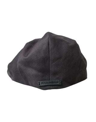 Dolce &amp; Gabbana Gray Cotton Cloth Newsboy Hat Men