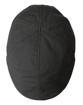 Dolce &amp; Gabbana Dark Gray Nylon Cloth Newsboy Hat Men