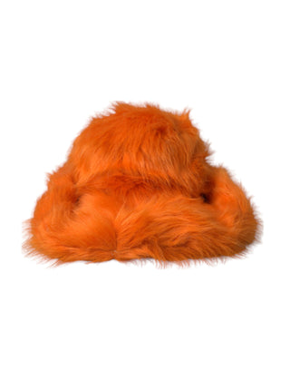 Dolce &amp; Gabbana Orange Faux Fur Polyester Fedora Hat