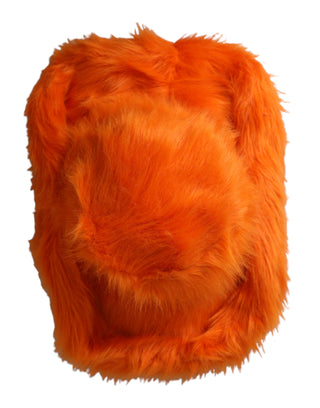 Dolce &amp; Gabbana Orange Faux Fur Polyester Fedora Hat