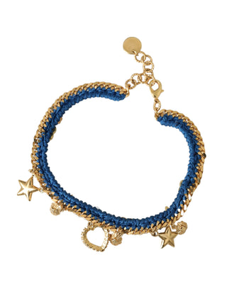 Dolce &amp; Gabbana Gold Tone Brass Chain I'm The Star Bracelet