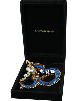 Dolce &amp; Gabbana Gold Tone Brass Chain I'm The Star Bracelet