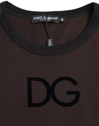 Dolce & Gabbana Brown DG Logo Crewneck Pullover Sweater