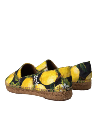 Dolce &amp; Gabbana Multicolor Lemon Slip On Espadrilles Shoes