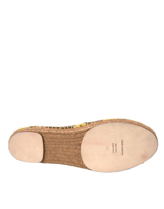 Dolce &amp; Gabbana Multicolor Lemon Slip On Espadrilles Shoes