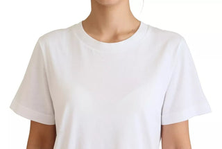 Dolce & Gabbana Optical White Printed Short Sleeves Top