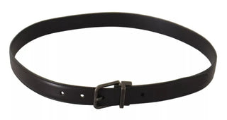 Dolce &amp; Gabbana Black Calf Leather Antique Buckle Men Belt