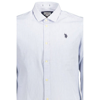 US POLO ASSN. Light Blue Cotton Men Shirt