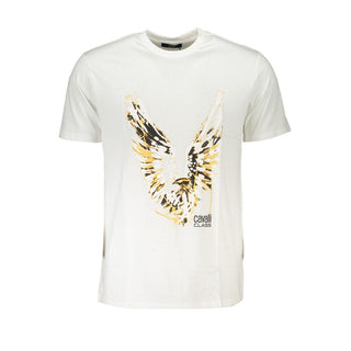 Cavalli Class White Cotton T-Shirt